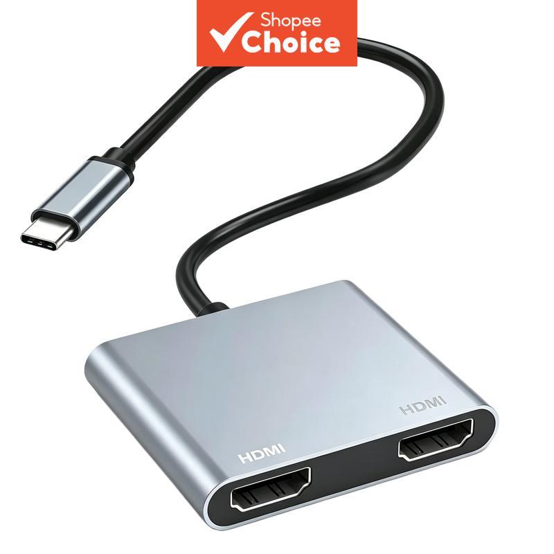 อะแดปเตอร์แปลงสัญญาณหน้าจอขยาย Type C เป็น HDMI USB C 4K HD HUB สําหรับแล็ปท็อป MacBook