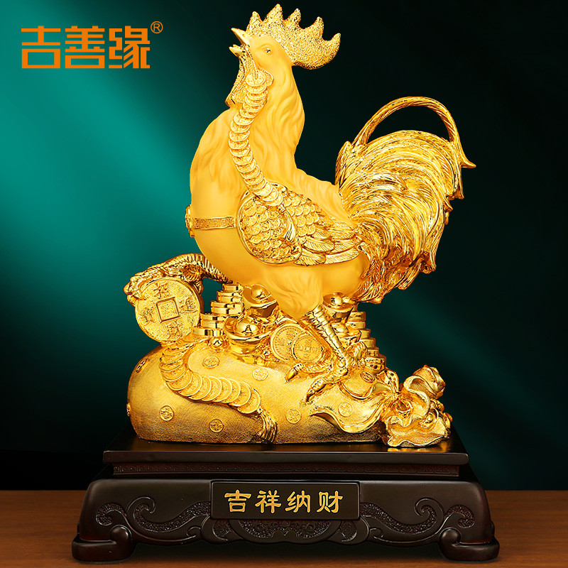 Good Fortune Zodiac Cock เครื่องประดับ Lucky ห้องนั่งเล่น Entrance ตกแต่ง Shop เปิดของขวัญ 2140