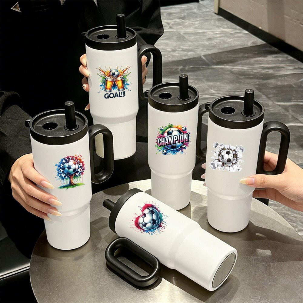 Football Design แก้วเก็บความเย็น 750ML SUS316 พกพาง่าย แก้วน้ำ เก็บความเย็น และร้อน พร้อมหลอดดูด