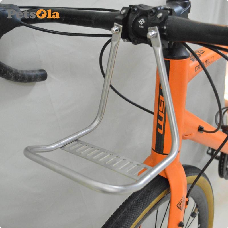 [PETSOLA] Stable Support จักรยานด้านหน้า Rack สแตนเลส Cargo Carrier สําหรับจักรยานเสือหมอบและกรวด Bikepacking อุปกรณ์
