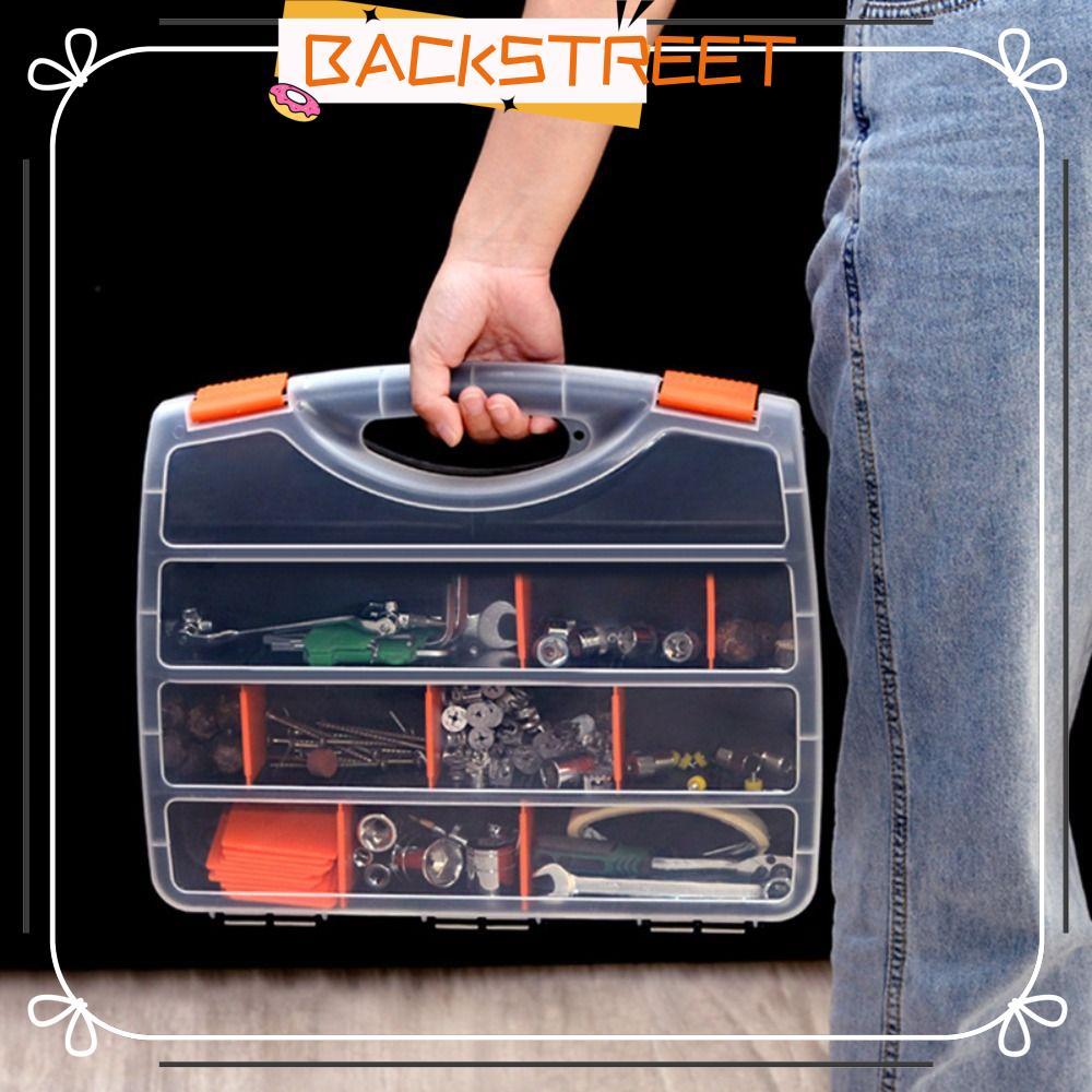 BACKSTAGE Screw Storage Box, Metal Parts Tool Hardware Parts Box, ไขควงพลาสติกแบบพกพา Auto Repair To