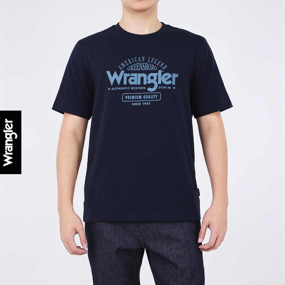 WRANGLER เสื้อยืดแขนสั้นผู้ชาย รุ่น WR S626MTSSF51 สีกรมท่า