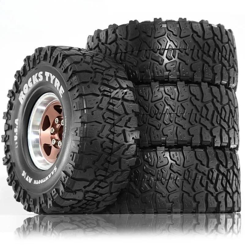 4 ชิ้น 120 มิลลิเมตร 12 มิลลิเมตรHex Metal1.9 Beadlock ล้อขอบยางชุดสําหรับ 1/10 RC Crawler รถ Traxxa