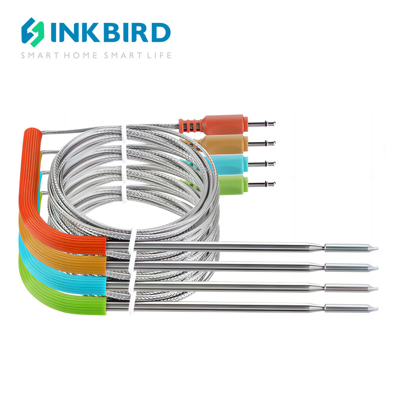 INKBIRD 4PCS เปลี่ยนโลหะ Probe เซ็นเซอร์สแตนเลสสําหรับ IKT-031 IDT-34c-B IDT-34E-BW IDT-22-B