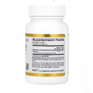 [มีร้านเดียว] AstaLif® California Gold Nutrition® สาหร่ายแดง 30/120 Soft