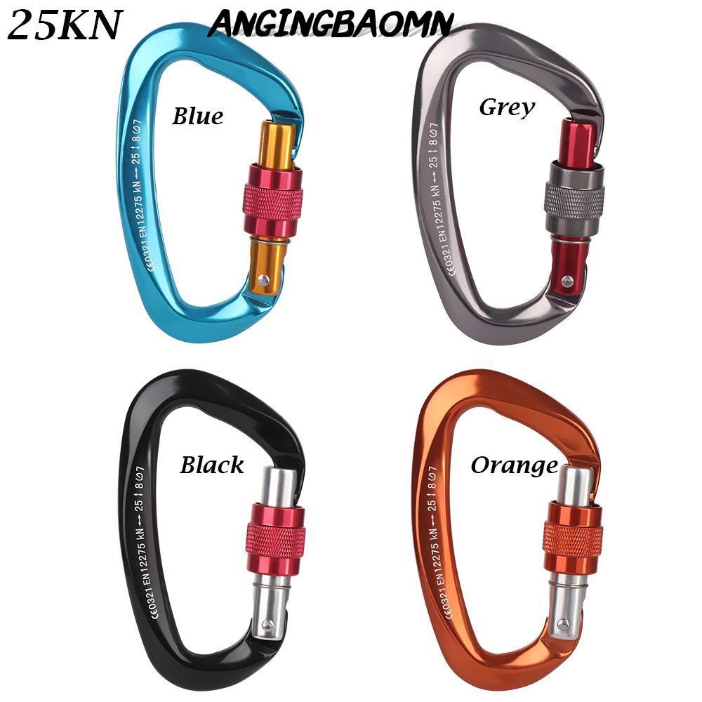 ANGINGBAOMN คาราบิเนอร์มืออาชีพ 12/25KN กลางแจ้ง Ascend คุณภาพสูงความปลอดภัย Master Lock