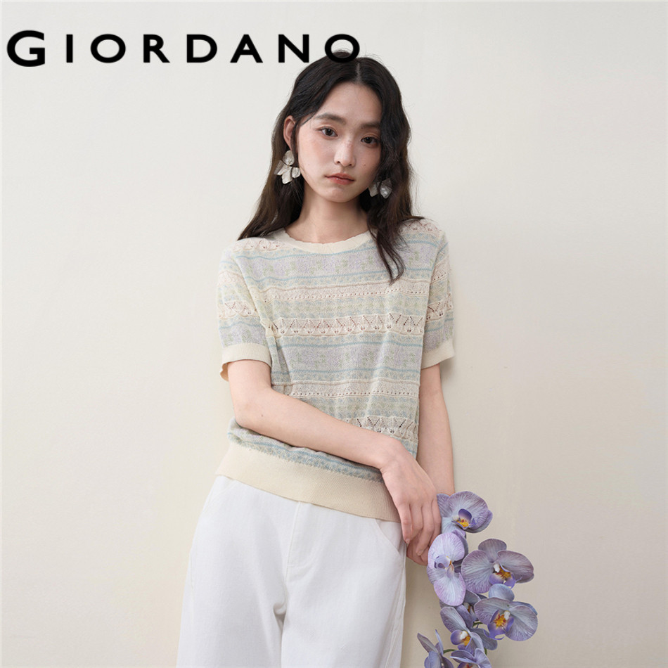 GIORDANO WOMEN Women Hollow Out Knitwear 18356210