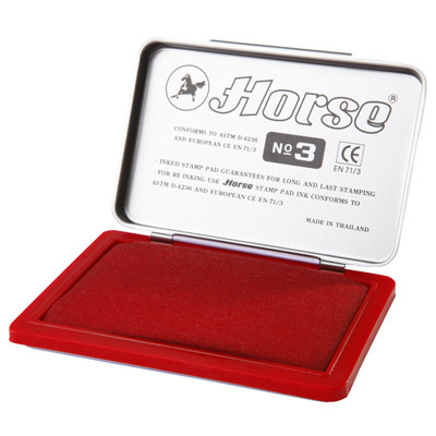 HORSE แท่นประทับ สีแดง ขนาด 5.4 x 8.5 ซม.