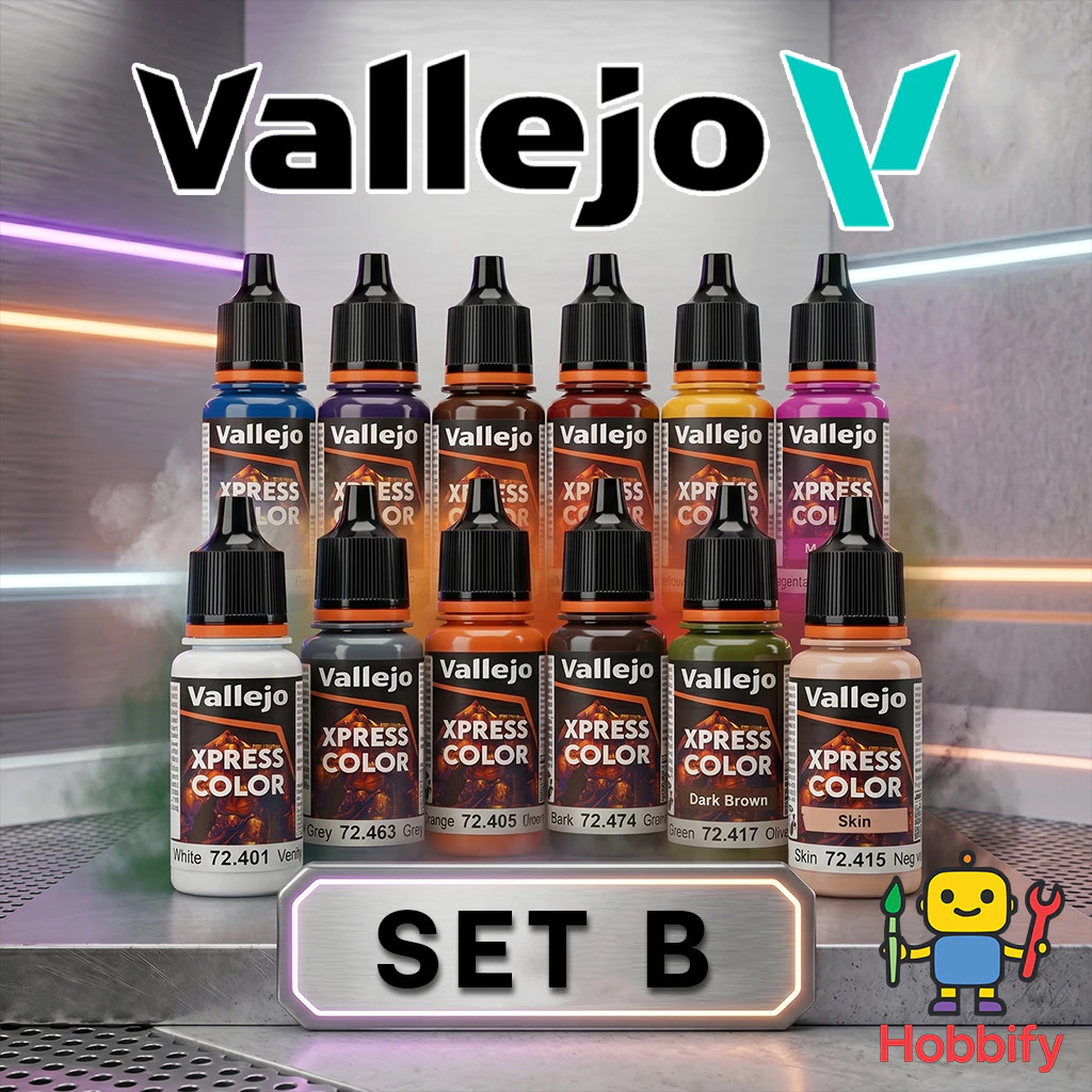 Vallejo Xpress Color Set B สีอะคริลิคทาโมเดล สีสูตรน้ำสำหรับ Miniature Warhammer กันดั้ม