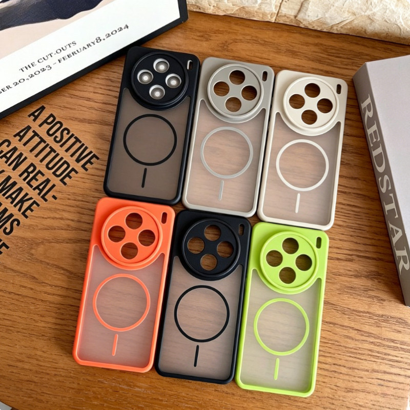 เกราะเคสแม่เหล็กโปร่งแสงสําหรับ VIVO X300 Ultra X300S X200 Pro mini ไร้สายชาร์จ Matte กันกระแทก