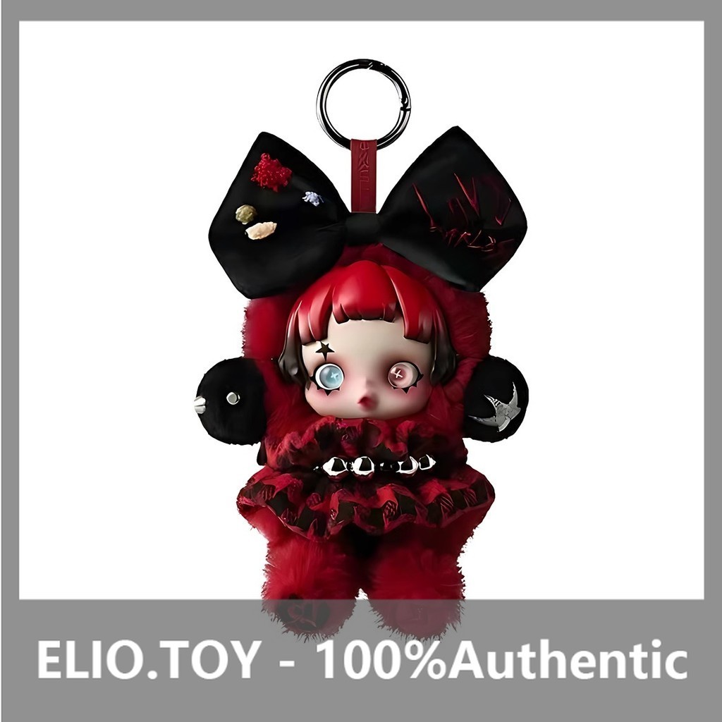 POPMART SKULLPANDA 6kHZ ของขวัญจี้ตุ๊กตาไวนิล Hertz