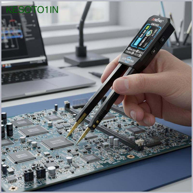 [kesoto1in] Lcr Meter Tweezer Lcr Meter อุปกรณ์วัดมือถือ ส่วนประกอบอัตโนมัติ การวัดความจุน้ําหนักเบา