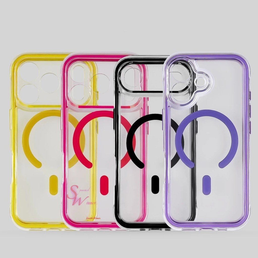 2.0 มม. high-end TPU ถุงลมนิรภัย anti drop เคสป้องกัน 2-in-1 แม่เหล็กเหมาะสําหรับ iPhone 17 16 15 14 13 12 11 17 Pro Max Air 16Plus เคสโทรศัพท์ฝาหลัง