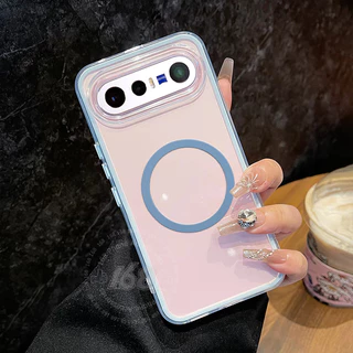 เคส Vivo X300 FE เคส Vivo X300FE Case แบบแม่เหล็ก เคสใสกันกระแทก เคสเจล 2 in 1 เคสใสหนาพร้อมป้องกันการตก