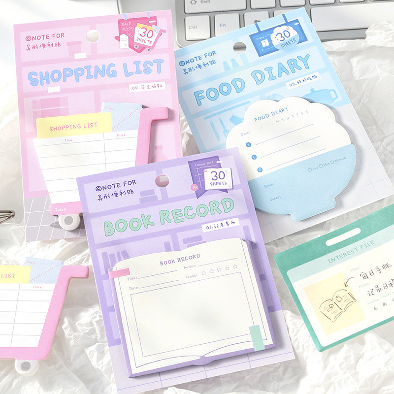 ไดลี่|30 ชิ้น/สไตล์สร้างสรรค์นี้ Simple Sticky Note แบบพกพา Sticky Note หมายเหตุกระดาษนักเรียนสํานักงานข้อความ Memo N ครั้งโพสต์