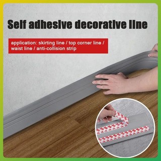 5 Meter Skirting Dinding Floor Skirting Flooring Wall Skirting Board PVC NBR Skirting Dinding Atas Decoration Murah DIY