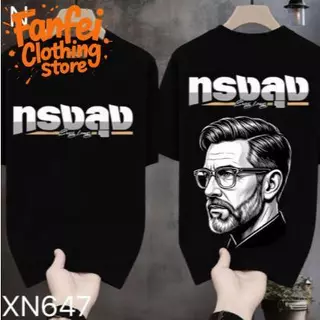 COD จัดส่งตลอด 24 ชั่วโมง Fanfei เสื้อยืดผ้ามัน สกรีนหน้า-หลัง รุ่น ทรงลุงมันขลัง เสื้อยืดผู้ชาย เสื้อยืดคู่รัก