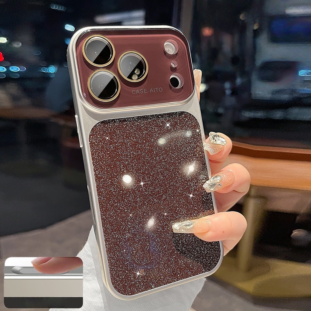 เคส iPhone กลิตเตอร์วาววับ 17 Pro 16 15 Pro Max พร้อมป้องกันการกระแทก