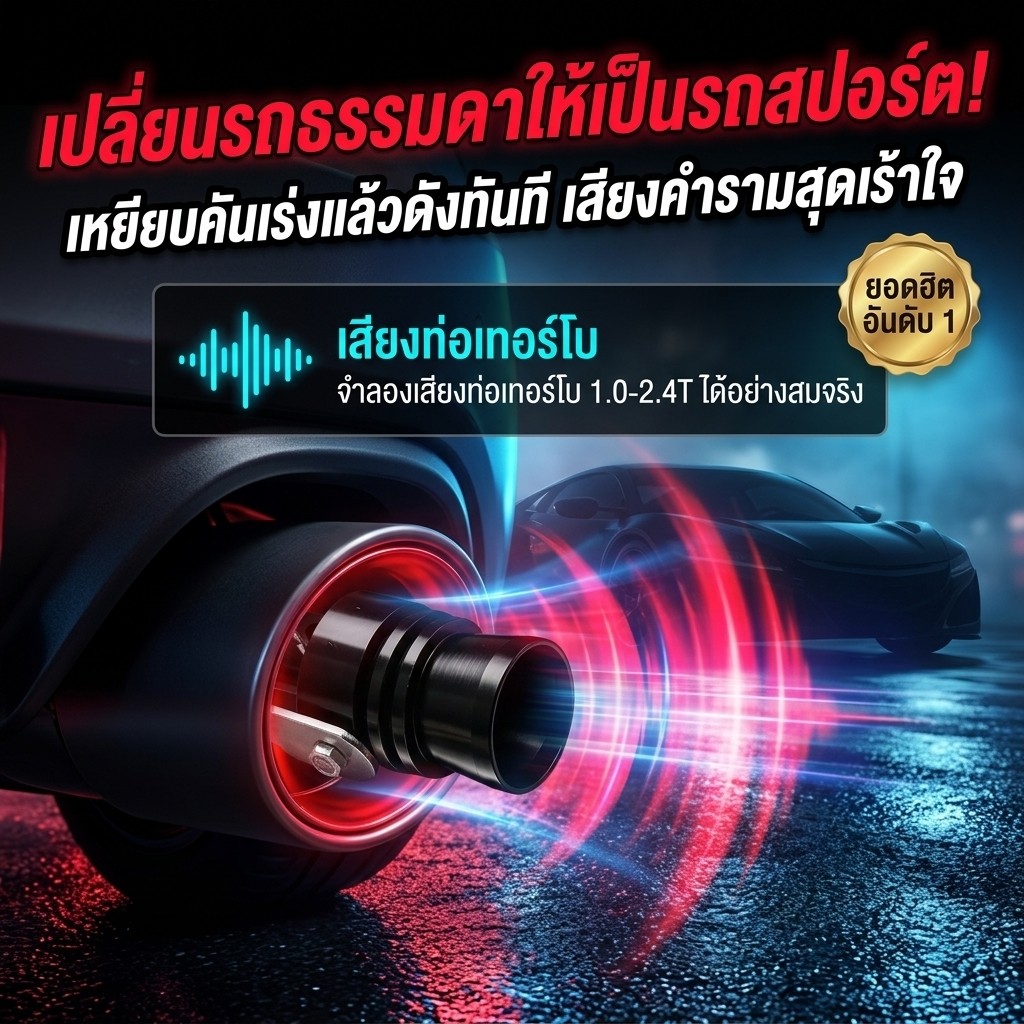 📢เสียงดีขึ้น300%📢เสียงเทอร์โบ ท่อแต่งรถ ติดตั้งง่าย ไม่ต้องดัดแปลง เหมาะกับคนรักเสียงโหดแต่ประหยัด
