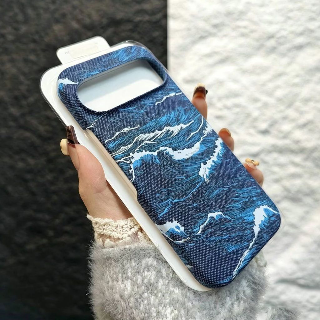 MagSafe Kevlar Ocean Wave Texture Frameless PC Case สําหรับ Google Pixel 10 9 Pro XL 8 7 Pro 9A