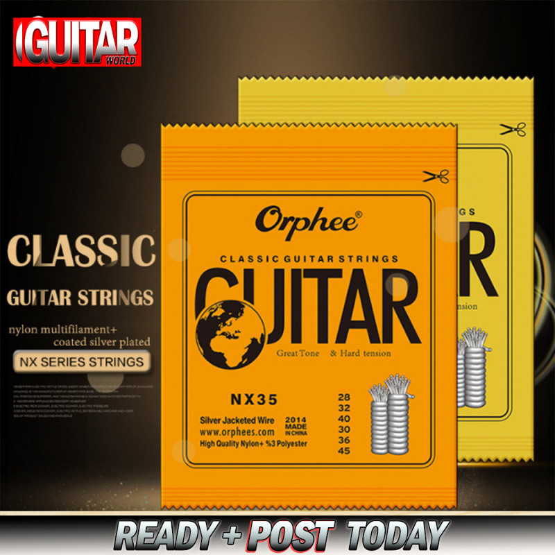 Orphee สายกีตาร์คลาสสิก NX35/NX36 6 สาย Silver Plated Nylon Guitarra Strings 古