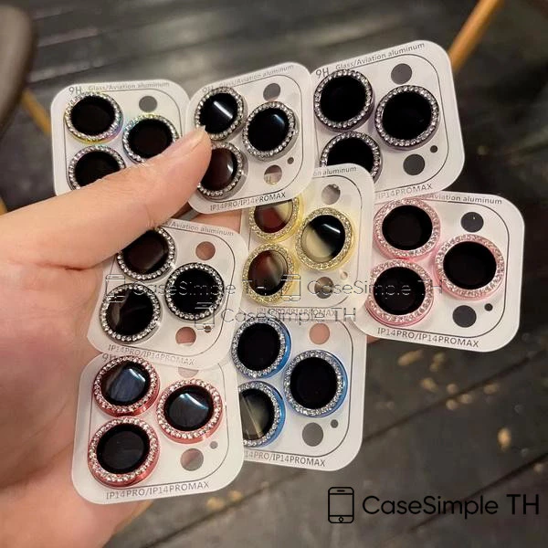 เหมาะสำหรับ IPhone 12 15 17 13 11 16 14 Pro Max 14 15 Plus 16 Plus 13 MINI ฟิล์มป้องกันเลนส์โทรศัพท์ แบบจุดเจาะสี