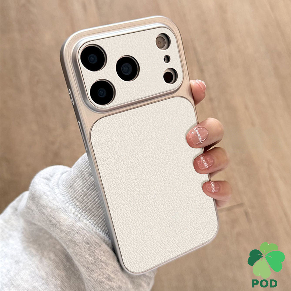 เคสโทรศัพท์ลายหนังด้านแท้ สำหรับ iPhone 17 16 15 14 13 12 11 Pro Max ฝาครอบป้องกัน