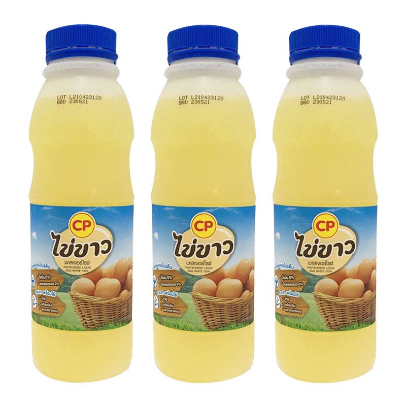 ซีพี ไข่ขาวเหลวพาสเจอร์ไรซ์ 430 ก. x 3 (CP Liquid Pasteurized Egg White 430 g x 3)