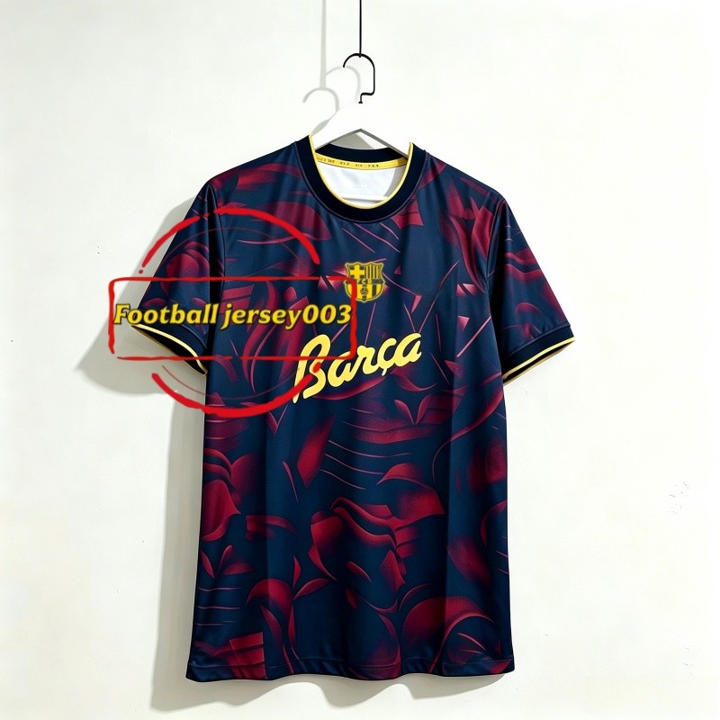 Fans Edition 26/27 เสื้อยืดแขนสั้นผู้ชาย Barcelona Limited Edition พร้อม S-4XL