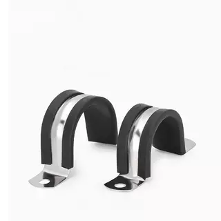 กิ๊บจับท่อตัวR แคลมป์รัดท่อ สแตนเลส 304 R-type Cable Fasteners แบบมียาง ขนาดเริ่มต้น 6mm - 200mm