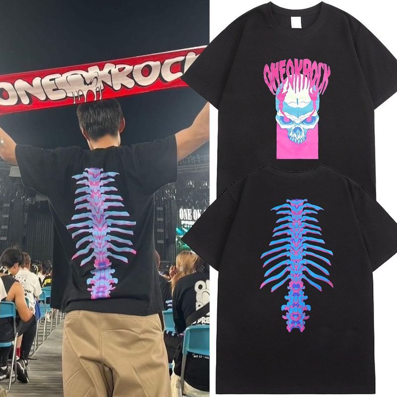 Japanese Band One Ok Rock2026 Asian Tour สินค้าเสื้อยืดคอนเสิร์ตสไตล์เดียวกัน Skull Fan Support Unif