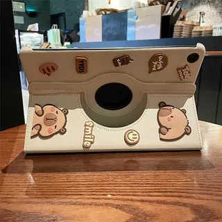 Capybara กาปิบาล่า หมุนได้ 360 หนังแบบฝาพับ เคสแท็บเล็ต Tablet Samsung Tab A11 A9 A8 A7 A 2019 + S10 S9 S8 S7 FE S6 Lite