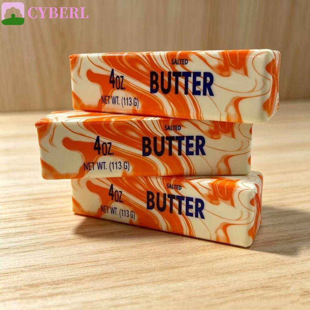 CYBERLINX ช้า Rebound Butter Stick, Creative Super Soft Butter Stick บีบของเล่น,แบบพกพาความวิตกกังวลบรรเทาสมจริงตลก Butter Stick Pinch ของเล่นเด็ก