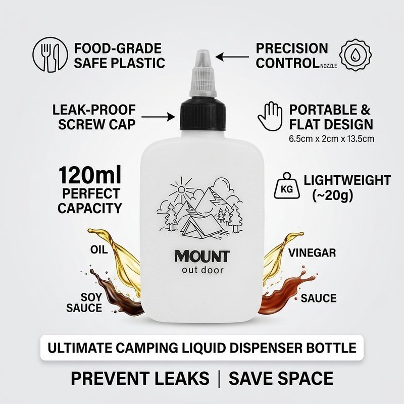 ความจุ120ML.ขวดน้ํามันกลางแจ้ง ขวดแบ่งน้ำมัน แบบหมุน รูปที่ 4