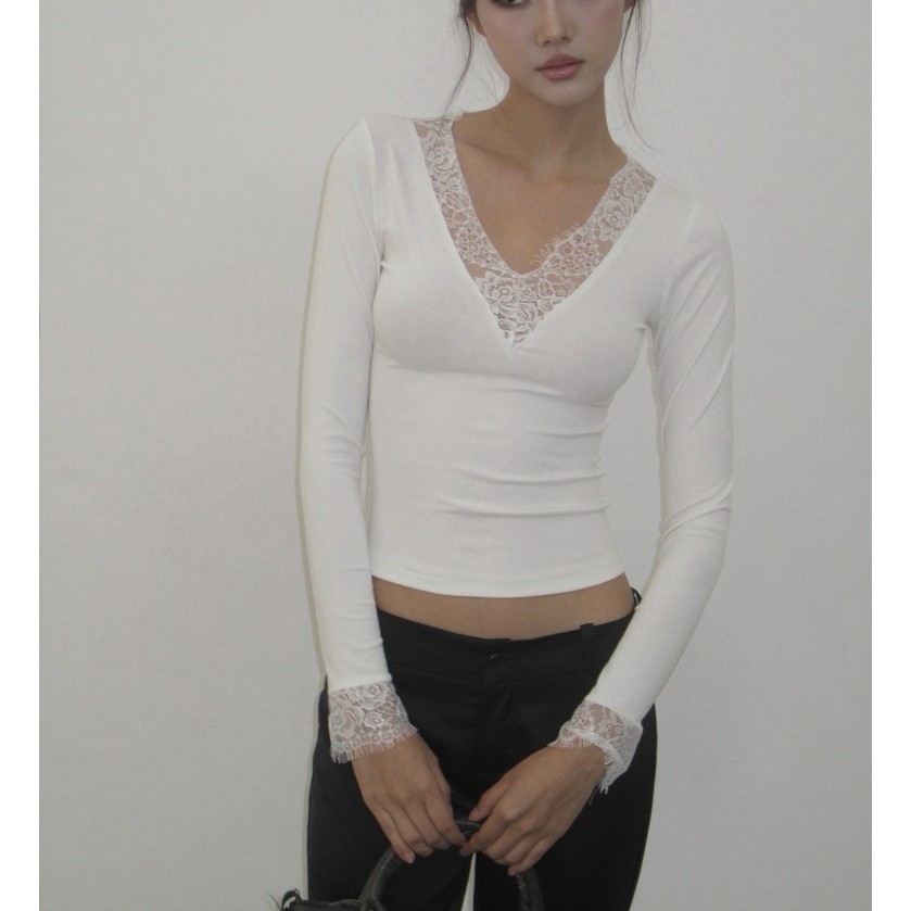 เสื้อเชิ้ตแขนยาวลูกไม้ - Vietanhsng - A67