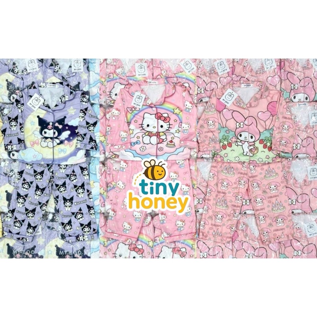 ชุดนอนเด็ก ซาริ พิมพ์ลาย ( จ้ำม่ำ มีพุง+1 ไซซ์นะคะ ) (B00060)