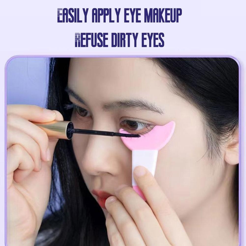 วาดอายไลเนอร์เสริม Baffle Crescent Silicone Eye Tools Aids Beauty Makeup K2o9