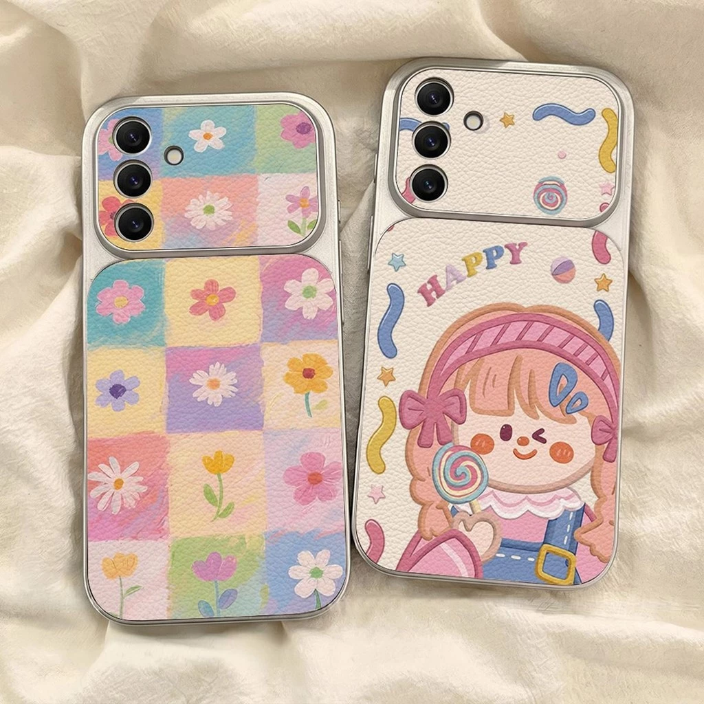 สาวน่ารัก เคส For Samsung A07 A17 A05 A36 A56 A06 A15 A56 A14 A25 A24 A32 A35 S26 S24 S25Ultra ฝุ่นนุ่มTPUโทรศัพท์ปกหลัง