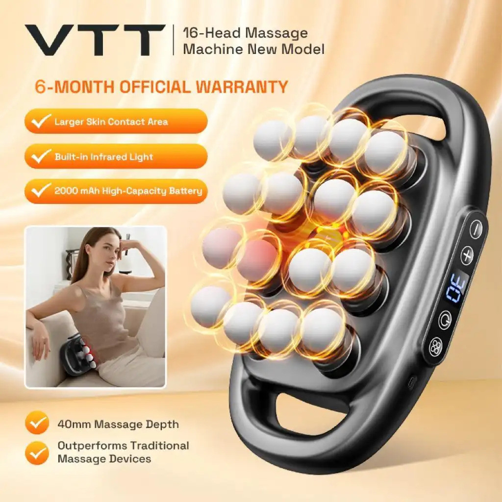 เครื่องมือนวดมืออาชีพ VTT นวดทรงพลังสําหรับกระดูกสันหลังส่วนคอและกล้ามเนื้อไหล่บรรเทาร่างกายและจิตใจ