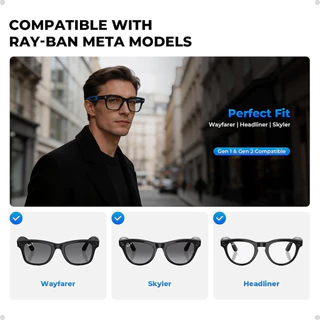 Guugei ซิลิโคนแว่นตาหู Grip Anti-slip หูสําหรับ RayBan Meta Blayzer/Scriber/Wayfarer/Skyler/Headliner
