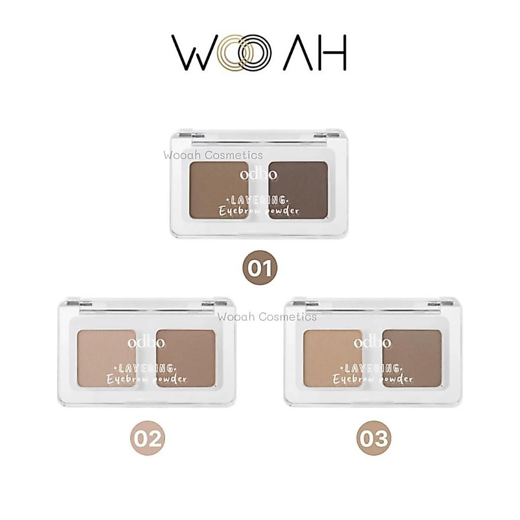 odbo Layering Eyebrow Powder โอดีบีโอ เลเยอร์ริ่ง อายบราว พาวเดอร์ OD7018 เขียนคิ้วฝุ่น