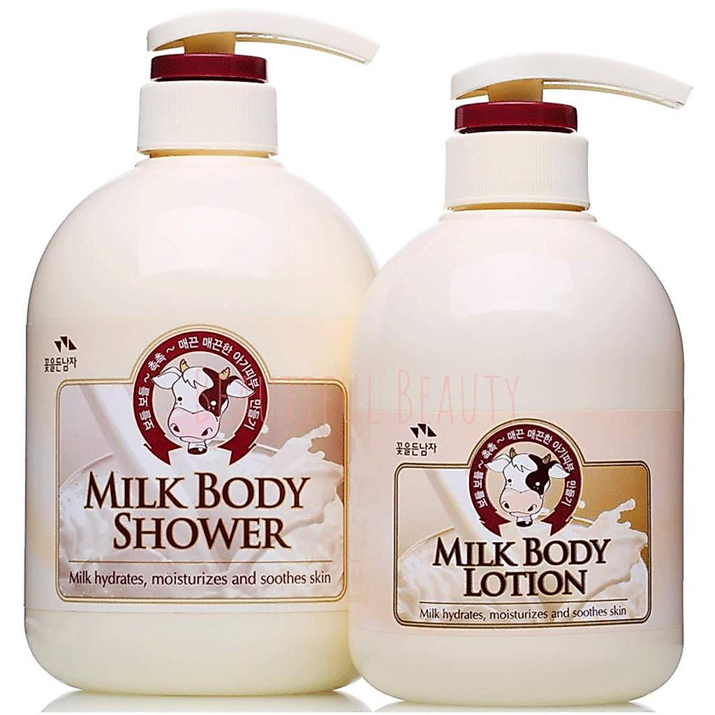 CONJUNTO SOMANG MILK BODY SHOWER 750ml + โลชั่นบํารุงผิว 500ml VU97