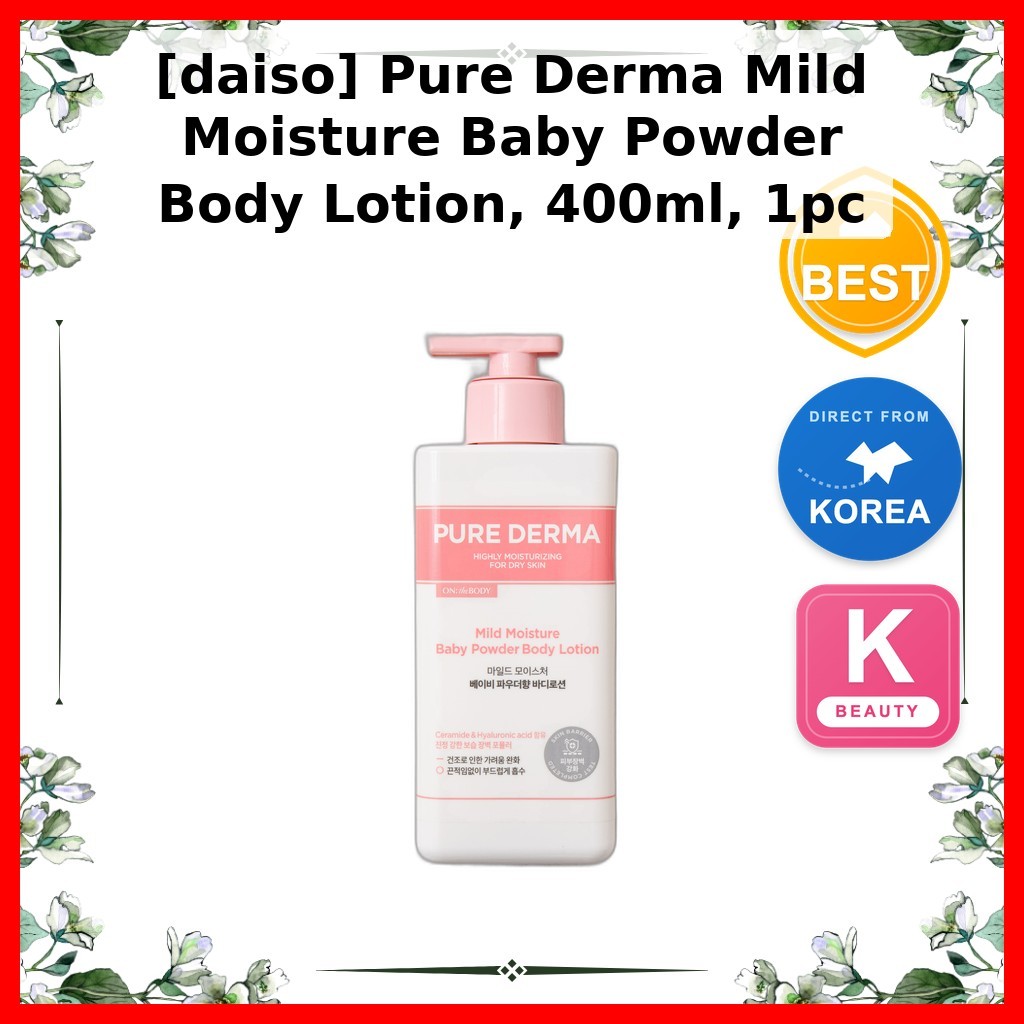 [daiso] Pure Derma Mild Moisture Baby Powder Body Lotion, 400ml, 1pc / Korean Baby Lotion / Mild Moi