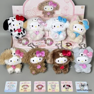 ของแท้ Hello Kitty Puppy Party Series เครื่องประดับกล่องลึกลับตุ๊กตา Zhao Lu สไตล์เดียวกัน