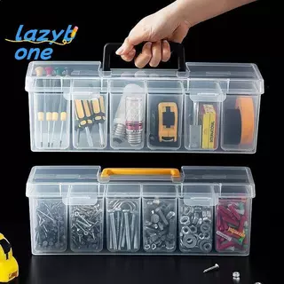 LZ-t] กล่องเก็บเครื่องมือฮาร์ดแวร์ Multipartment Clear Organizer พลาสติกทนทานสําหรับ Electronicpontents Storage [ใหม่]