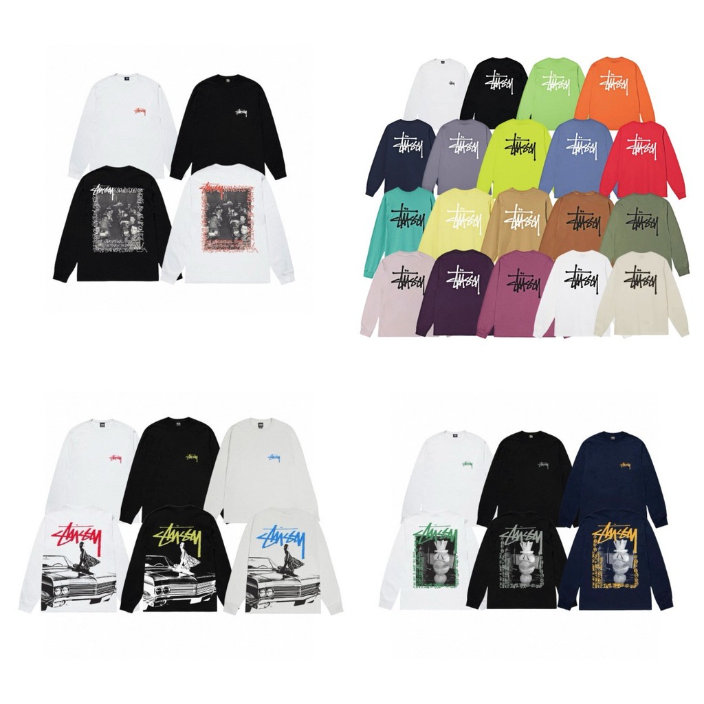 JCEE STU New classic letter print sweatshirt with round neck and long sleeves T Shirt