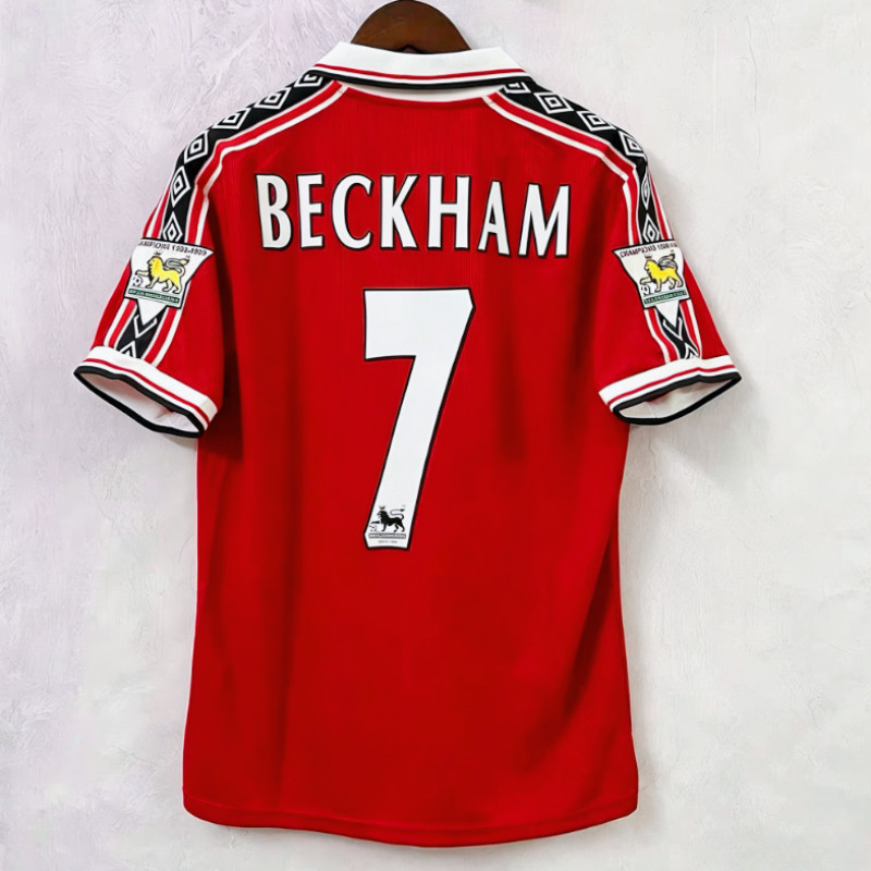 1998-99 MU Home Retro Soccer Jersey Football Manchester United High quality shirts