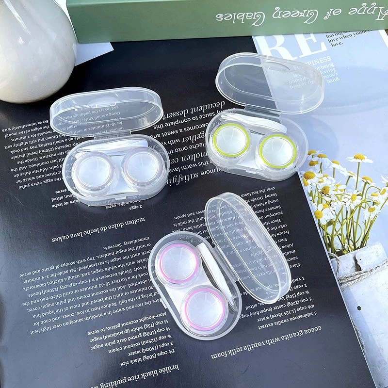 OwlSpot เรียบง่ายแล กล่องเลนส์สีแฟชั่น Candy Color lens case สีส้ม กล่องเลนส์แบบพกพา กล่องคอนแทคเลนส