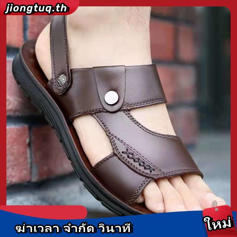 ADDA PU รองเท้าแตะ สำหรับผู้ชาย แบบสวม รุ่น 73801 (ไซส์ 39-45)