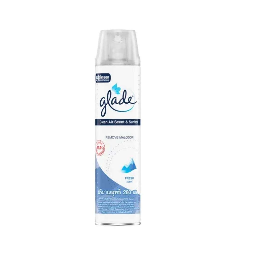 เกลด สเปรย์ขจัดกลิ่นอากาศคลีนแอนด์เฟรช Glade Clean Spray 320ml.